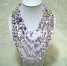 Handmade crystal pearl necklace