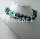 Handmade turquoise coral necklace