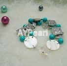 turquoise and shell bracelet