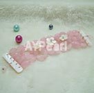 rose quartz and shell fashion bracelet Under $ 20