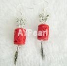 carved lacquer vintage earrings