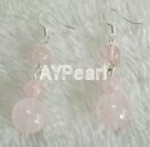 rose quartz dangle earrings under $ 5
