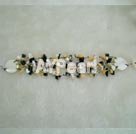 shell and multi stone bracelet