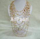 citrine and rose quartz strand necklace under $ 30