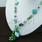 pearl shell and aventurine necklace