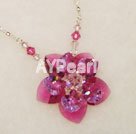 austrian crystal flower necklace