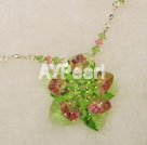 austrian crystal flower necklace