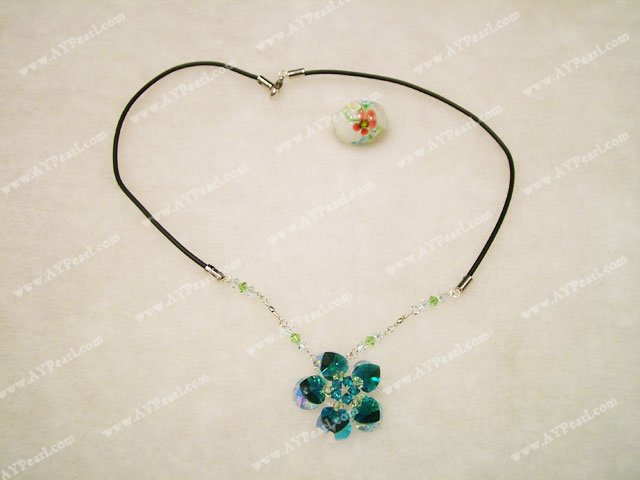 austrian crystal flower necklace