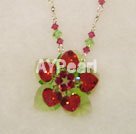 austrian crystal flower necklace