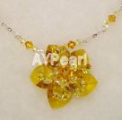 austrian crystal flower necklace