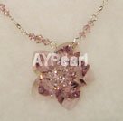 austrian crystal flower necklace