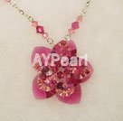 austrian crystal flower necklace