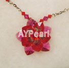 austrian crystal flower necklace
