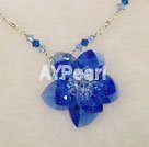 austrian crystal flower necklace