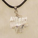 white austrian crystal cross pendant