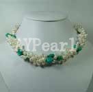 Discount pearl and turquoise necklace
