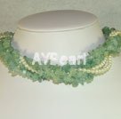 preal and aquamarine chips necklace