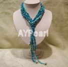 pearl and blue turquoise necklace under $ 20