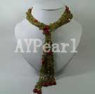 green garnet coral necklace