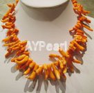 Discount fashion pink coral necklace