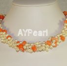 Discount pearl and coral necklace