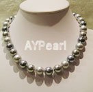 Discount three colored seashell beaded necklace