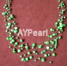 dyed pearl strand necklace under $ 10