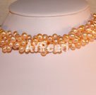 6-7mm pearl with flower clasp necklace