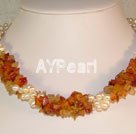 pearl agate necklace