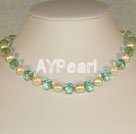 pearl and blue quartz necklace