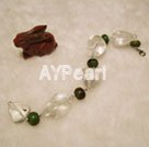 Discount white crystal and turquoise bracelet