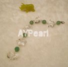 Discount aventurine and white crystal bracelet