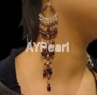 Discount garnet chandelier earrings