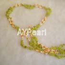 Handmade pearl citrine necklace