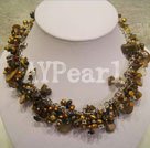 Handmade tiger eyes necklace