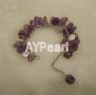 fashion pearl and amethyst bracelet Under $ 20