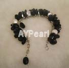 black agate and pearl bracelet Under $ 20