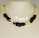 pearl and garnet necklace under $ 10