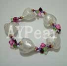 austrian crystal and colored glaze heart bracelet Under $ 20