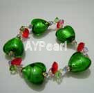 austrian crystal and colored glaze heart bracelet Under $ 20