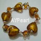 austrian crystal and colored glaze heart bracelet Under $ 20