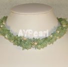 aquamarine chips necklace
