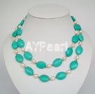pearl and turquoise necklace under $ 20