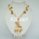 pearl and citrine necklace