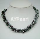5-6mm black pearl necklace