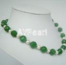 aventurine jade pearl necklace
