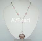 austrian crystal and colored glaze heart necklace