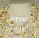 multi strand pearl shell necklace under $ 15