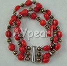 pearl and coral bracelet Under $ 10