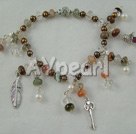Handmade pearl crystal bracelet